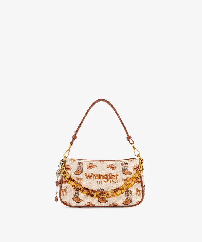 Wrangler Rodeo Icons Western Baguette Shoulder Bag