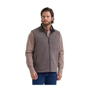 Wrangler Men's George Strait Knit Full Zip Pullover - Brown