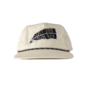 Turkey Feather Rope Hat - Ivory
