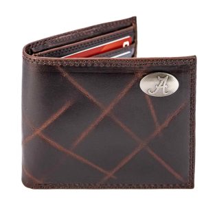 Wrinkle Leather Bifold Wallet - Alabama Concho
