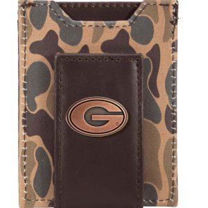 Brown Old School Camo Front Pocket Wallet - Georgia Concho