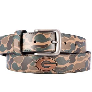 Brown Old School Camo Belt - Georgia Concho