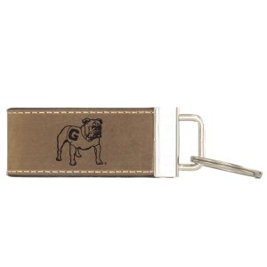 Crazyhorse Leather Key Fob - Standing Dawg