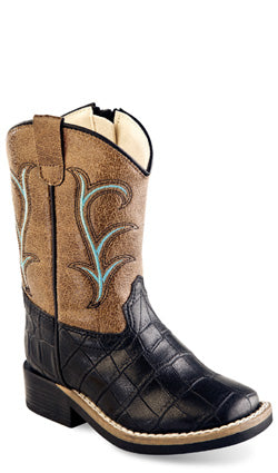 Infant Croco Print Western Boot