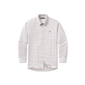 Chateau Windowpane Dress Shirt- Dark Olive/Burnt Taupe