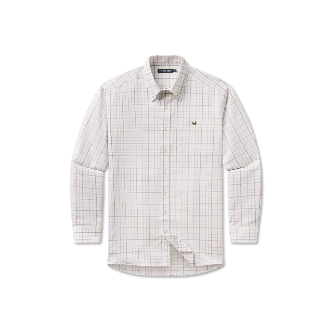 Chateau Windowpane Dress Shirt- Dark Olive/Burnt Taupe
