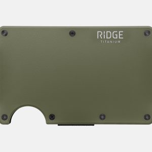 Ridge Wallet - Matte Olive Titanium Money Clip