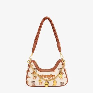 Wrangler Rodeo Icons Western Braided Handle Shoulder Bag