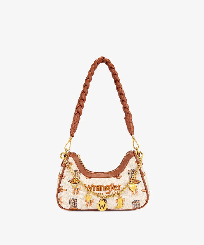 Wrangler Rodeo Icons Western Braided Handle Shoulder Bag
