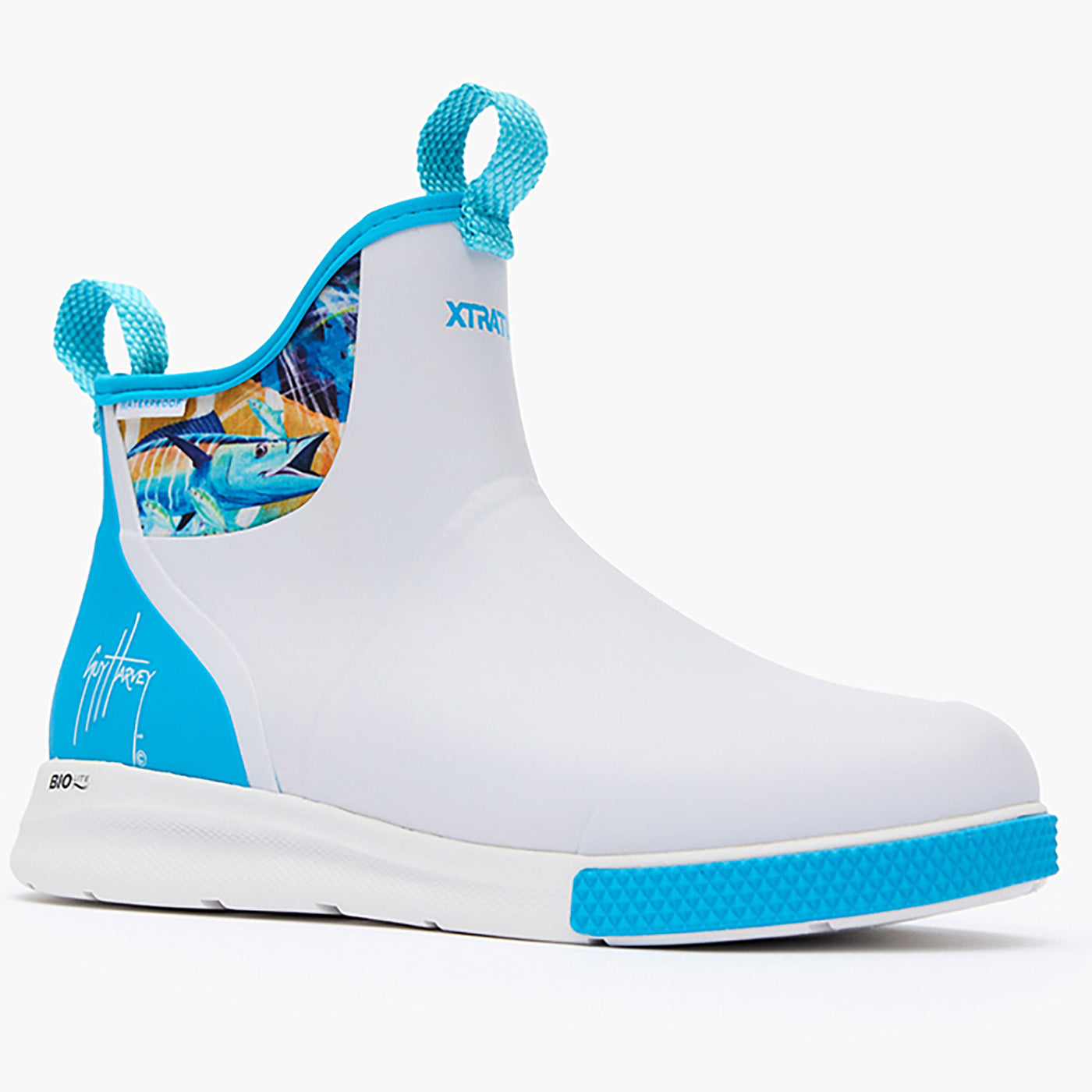 Men's 6 in Ankle Deck Boot Sport Guy Harvey - White