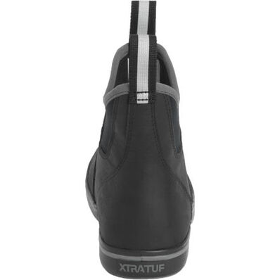 Women's Leather 6" Ankle Deck Boot - Black - Image 4