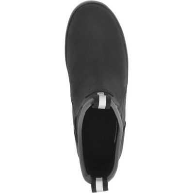 Women's Leather 6" Ankle Deck Boot - Black - Image 6