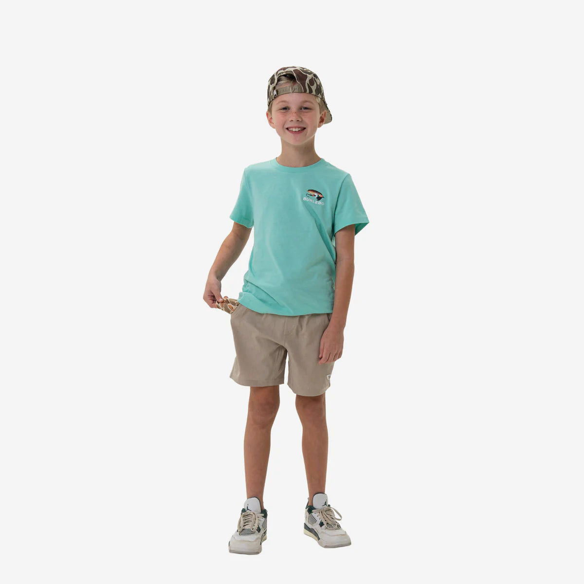 Youth Athletic Short - Heather Khaki - Venado Camo Liner - Image 2