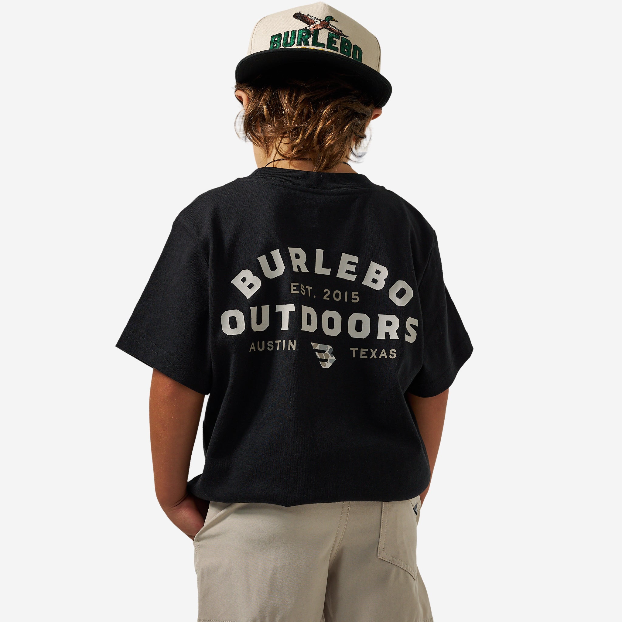 Youth Short Sleeve Tee - Burlebo Outdoors Logo - Black