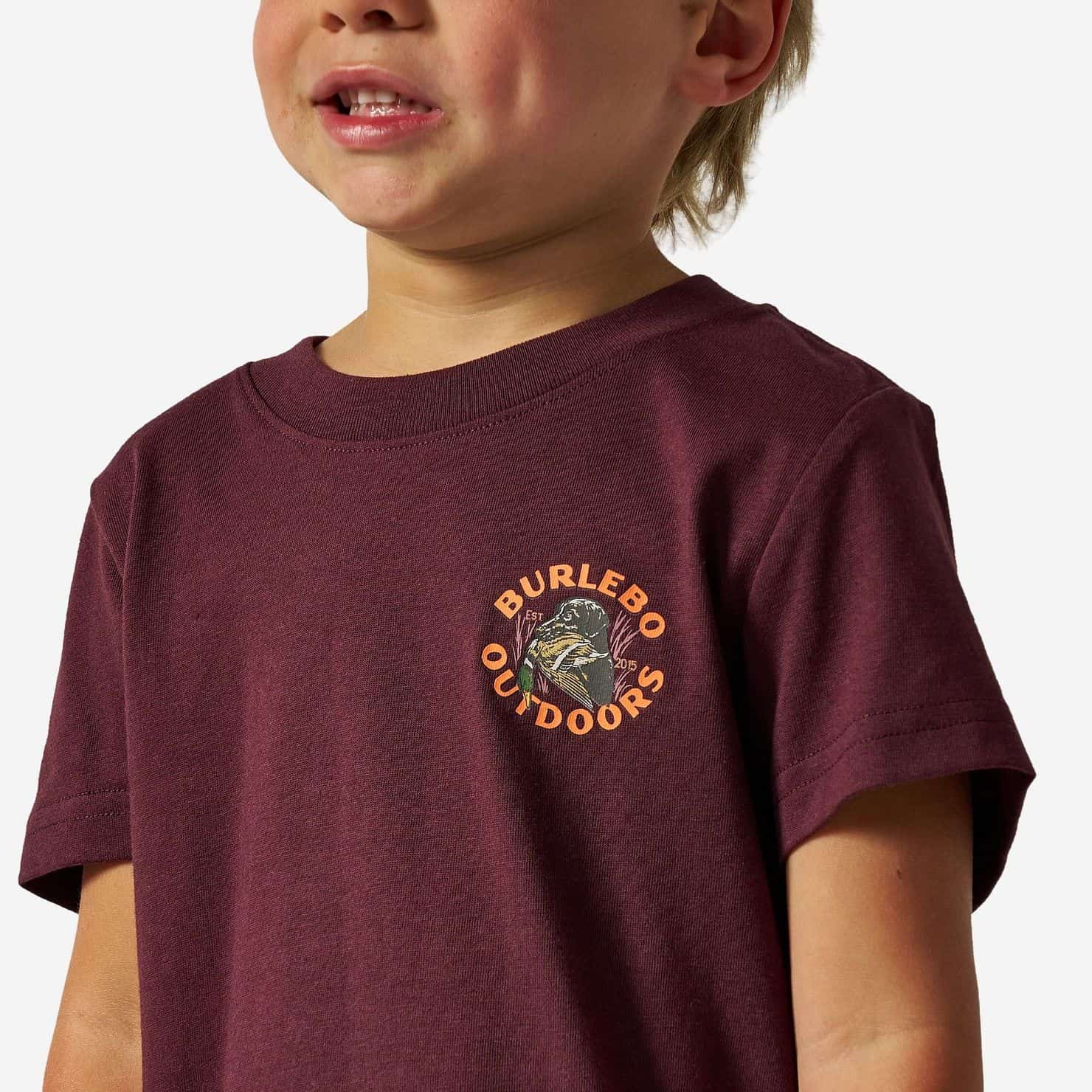 Youth Short Sleeve Tee - Duck Down - Maroon - Image 2