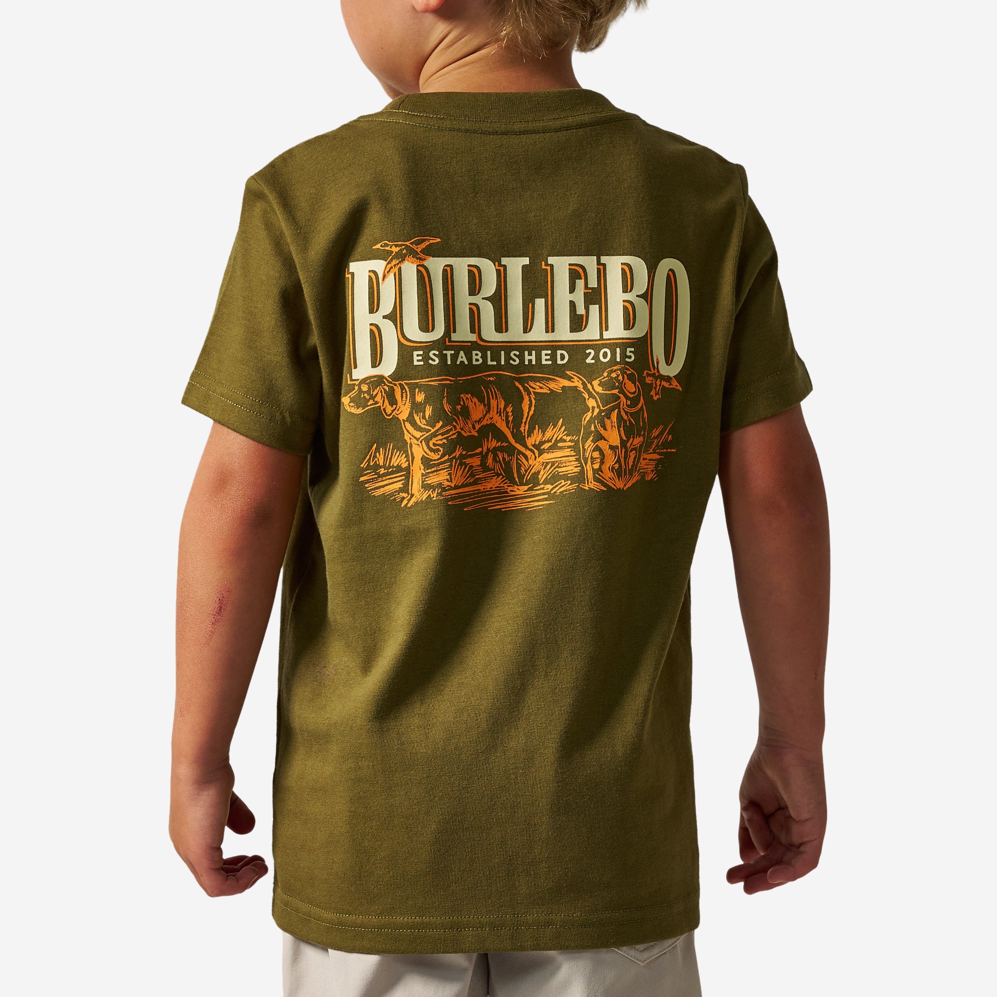 Youth Short Sleeve Tee - Hunting Dogs- Hunter Green