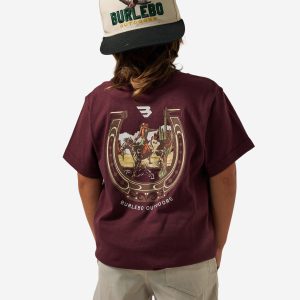 Youth Short Sleeve Tee - Horseshoe - Maroon