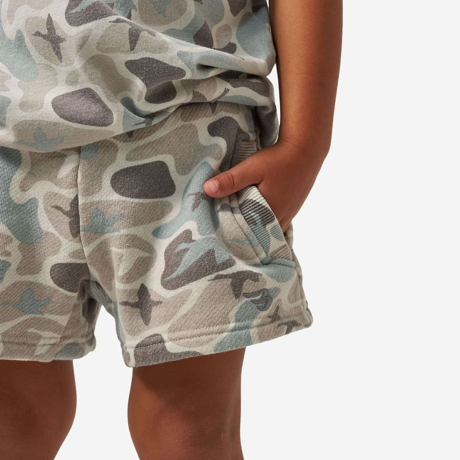 Youth Vintage Washed Shorts - Mallard Mayhem Camo - Image 3