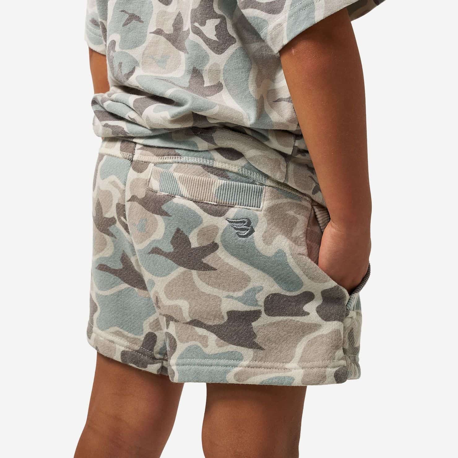 Youth Vintage Washed Shorts - Mallard Mayhem Camo - Image 4