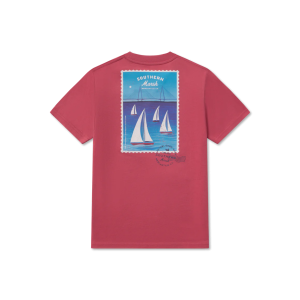 Youth Regatta Sails Tee- Rhubarb