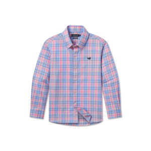Youth Blount Performance Dress Shirt- Blue and Navy