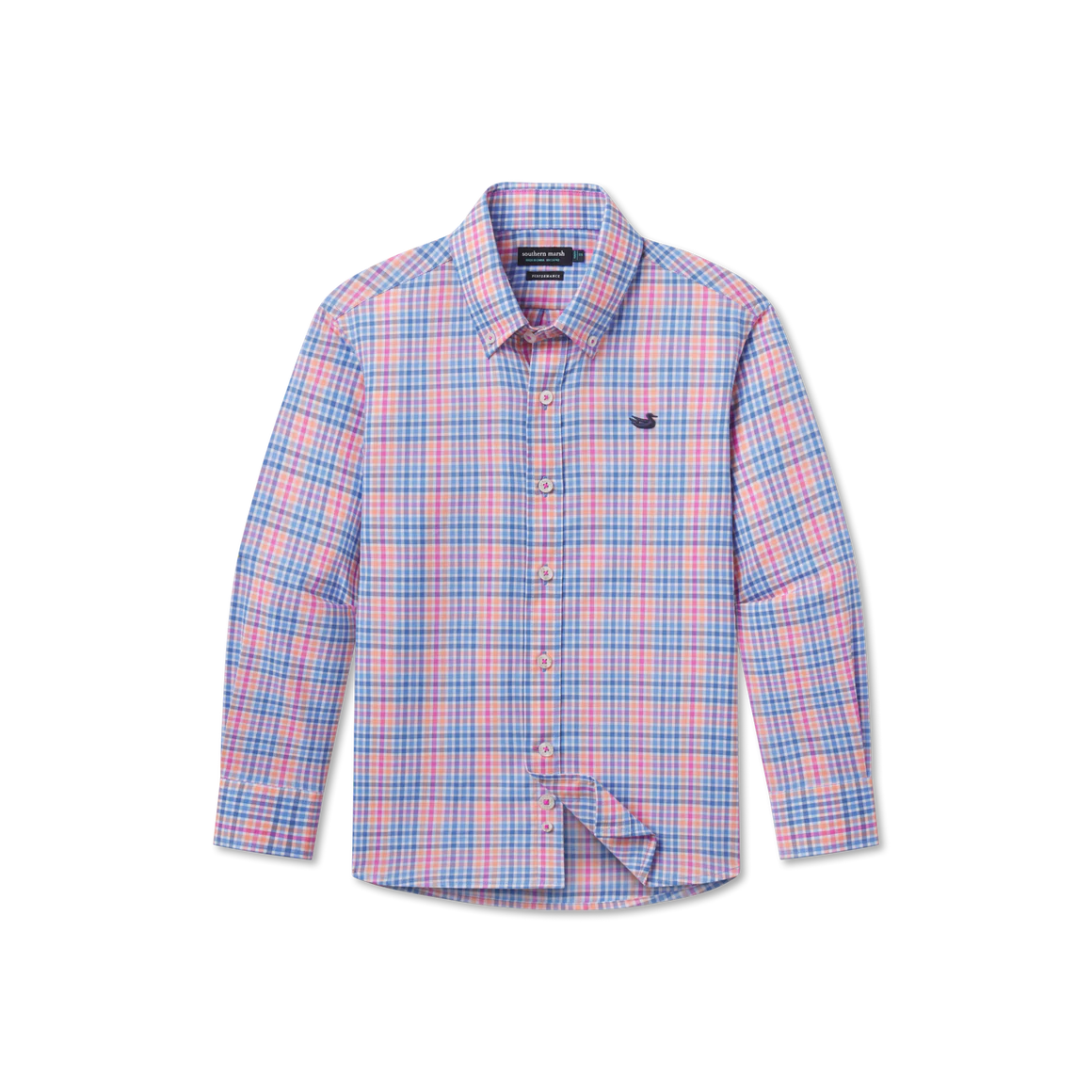 Youth Blount Performance Dress Shirt- Blue and Navy