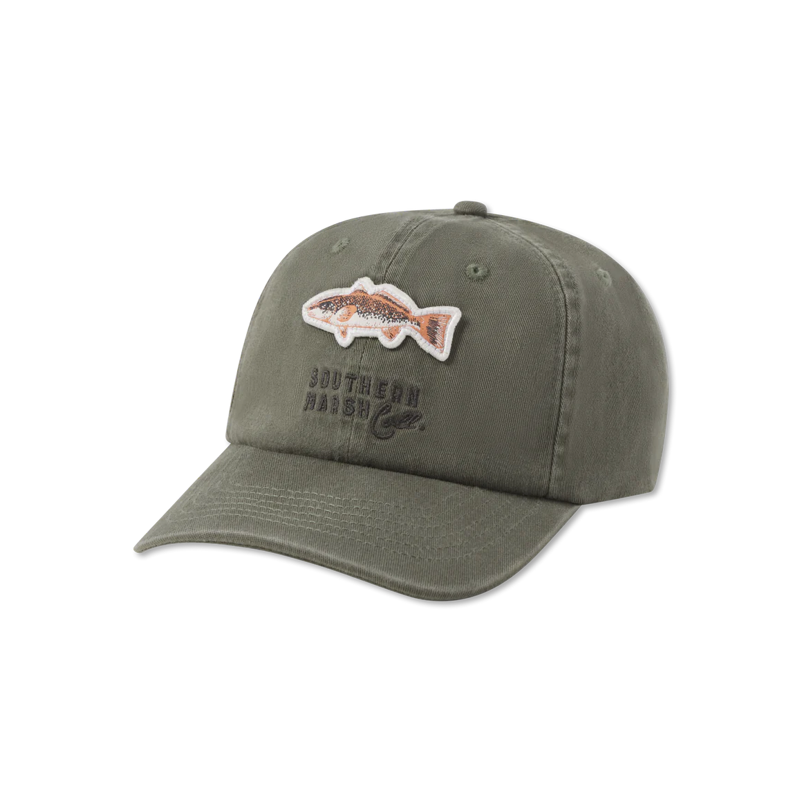 Youth Washed Hat Redfish Patch - Sage