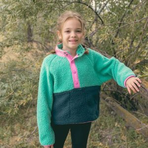 Youth Beckett Snap Fleece - Teal/Navy