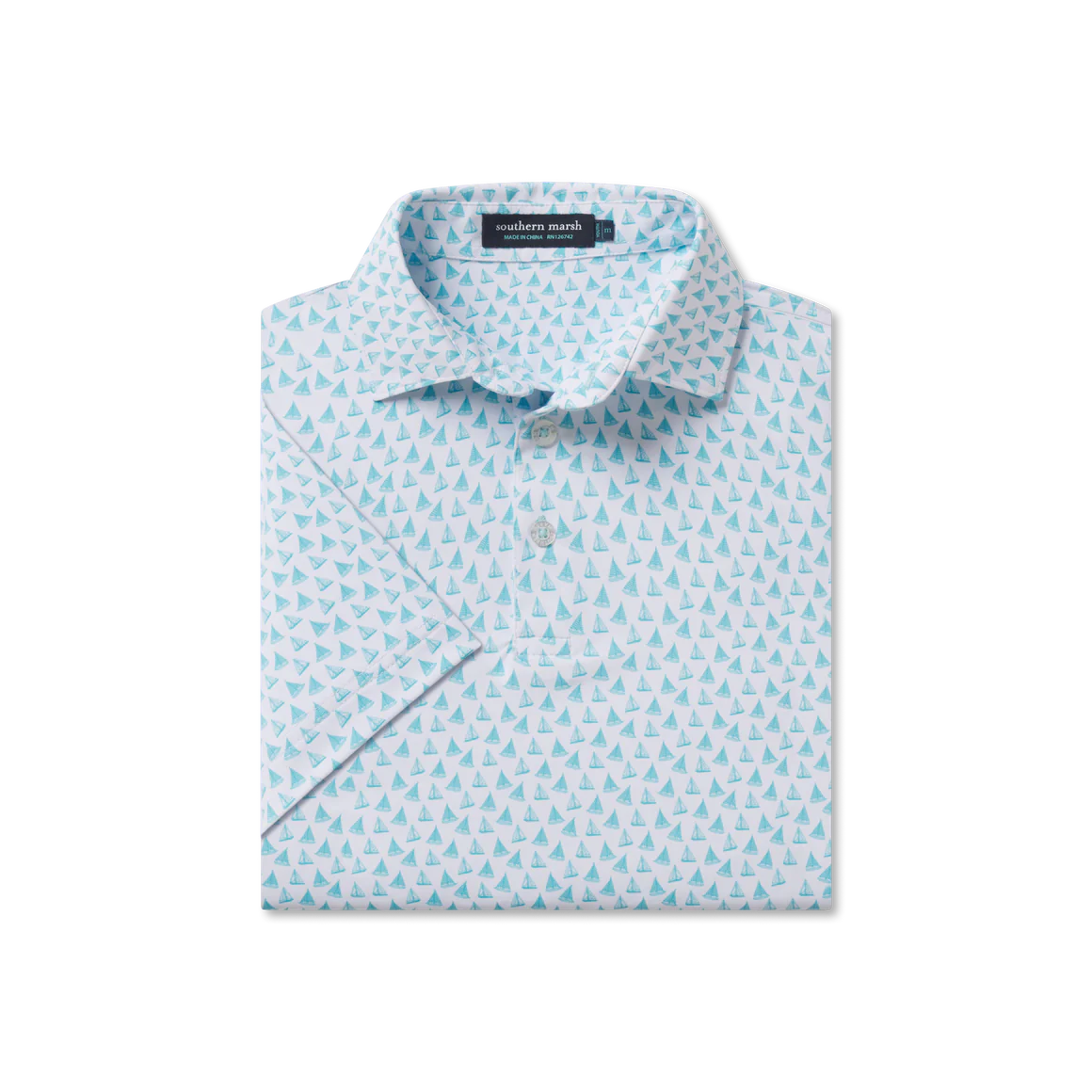 Youth Flyline Performance Polo - Antigua Blue Regatta - Image 2