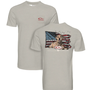 Americana Yellow Lab Tee - Cobblestone Light Heather