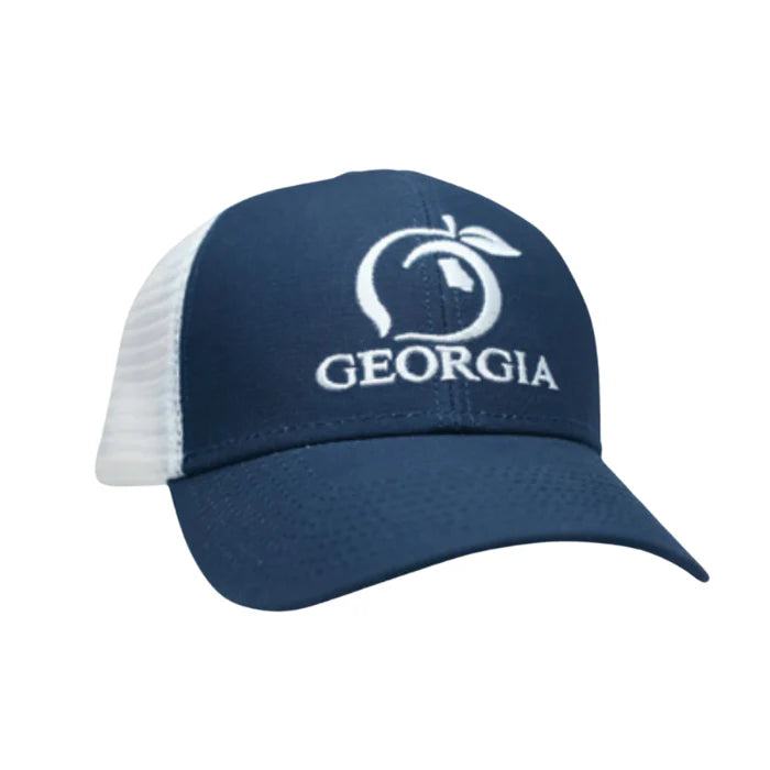 Youth Peach State Pride Trucker - Navy/White