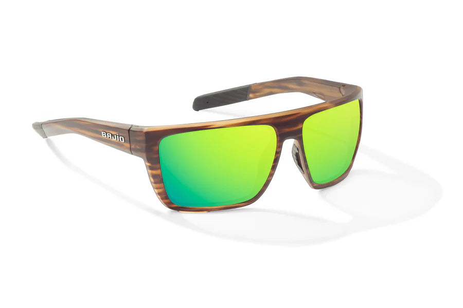 Zapata Matte Brown Grass with Green Mirror Glass Lenses