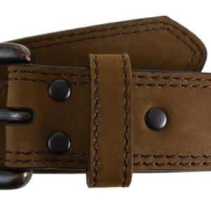 Ariat Brown Western Men's Distressed Double Stitch Belt