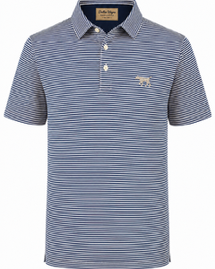 Dallas Wayne Pointer Polo - Micro Navy/ White
