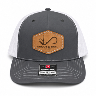 Hexagon Logo Patch Trucker Hat - Charcoal & White
