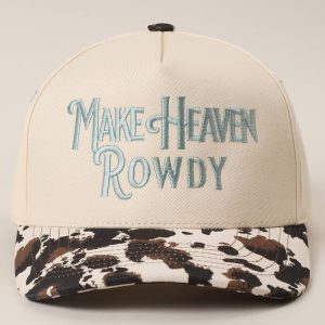 Make Heaven Crowded Trucker Hat - Sage & Cow Print