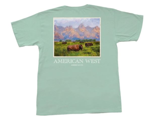 American West Tee - Aquafoam