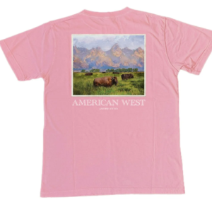 American West Short Sleeve Tee- Weathered Coral