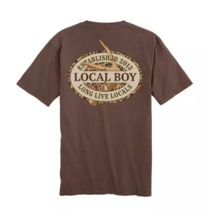 Youth Old School Antler Oval SS Tee - Espresso