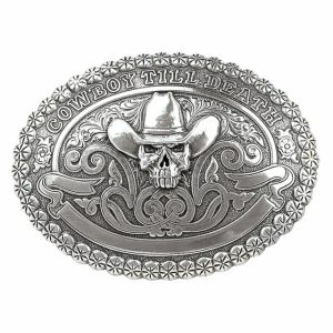 Cowboy Till Death Belt Buckle