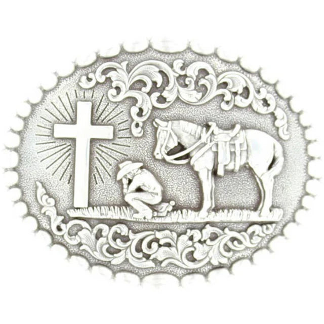 Oval Cowboy Prayer Buckle by Nocona