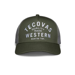 Quality Made Western Five-Panel Trucker Hat - Olive
