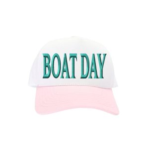 Boat Day Trucker Hat - Light Pink