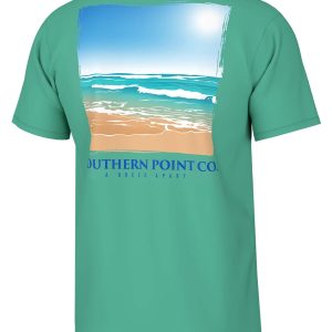 Beach Design Tee - Washed Jade