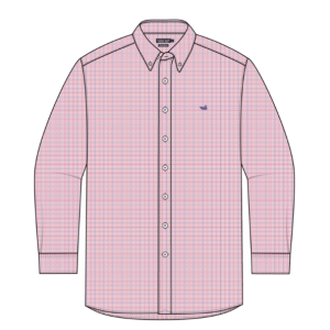 Dyer Performance Gingham Dress Shirt - Camelia/Wharf Purple