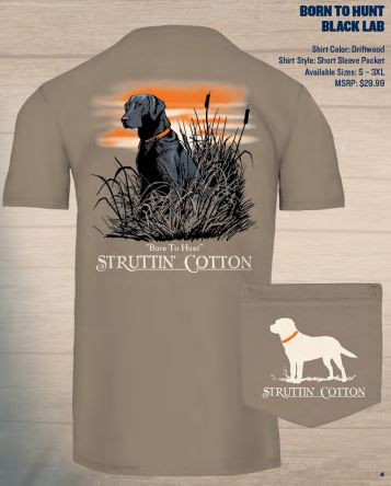 Born To Hunt Black Lab - Driftwood