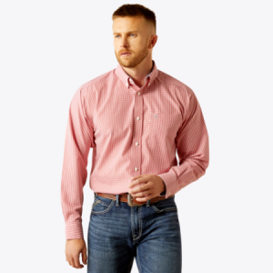 Wrinkle Free Dane Classic Fit Shirt - Red