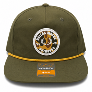 Outdoors PVC Circle Patch Hat - Old School Camo - Loden & Amber