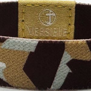 Team Camo / Philippians 4:13 Wristband: Dark Red & Gold