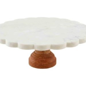 Scallop Marble Cake Stand